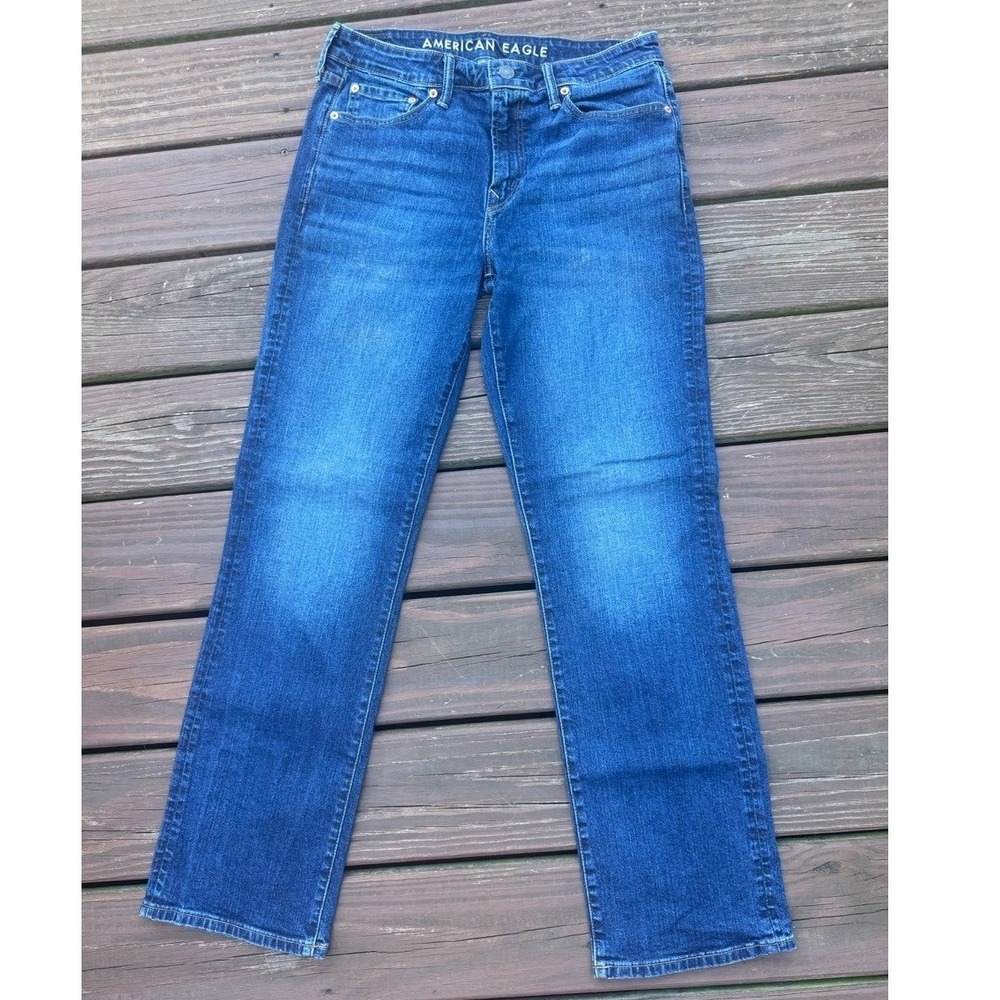 American Eagle Original Bootcut Mens 32x34 Blue Airflex+ Denim Jeans Excellent